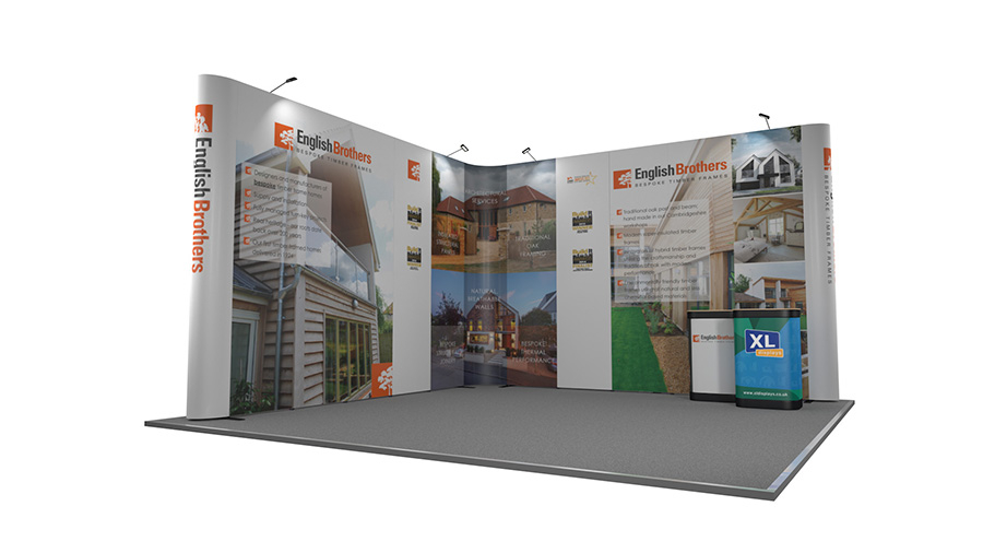 5m x 5m XL Jumbo Pop Up Backwall Exhibition Stand 